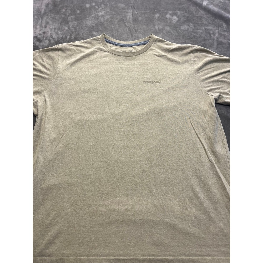 Patagonia Responsibili-Tee Mens XXL Tan Heather Recycled Cotton Poly T-Shirt